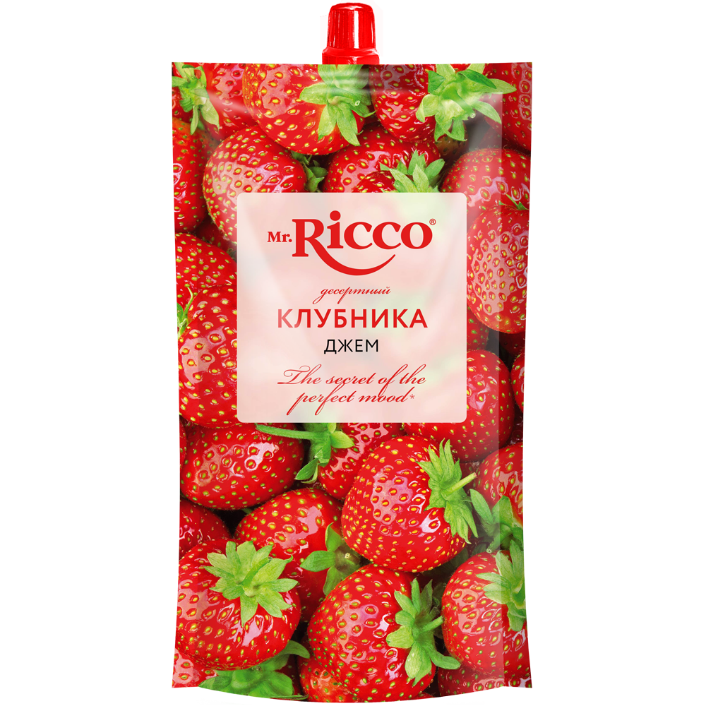 Клубничный джем Ricco. Джем Mr. Ricco десертный клубника 300 гр. 100 Г клубники.